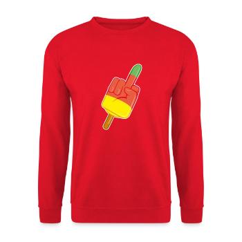 stinkefinger - Unisex Pullover - Rot - Vorne - Alina (178cm) & Michal (187cm)