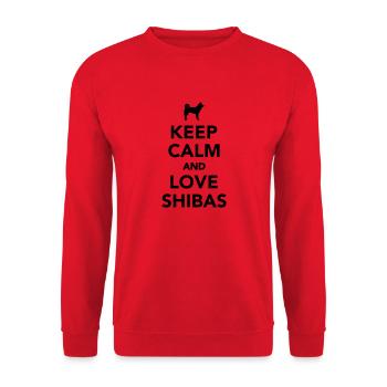 Shiba Inu - Unisex Sweatshirt - red - Front - Alina (178cm) & Michal (187cm)