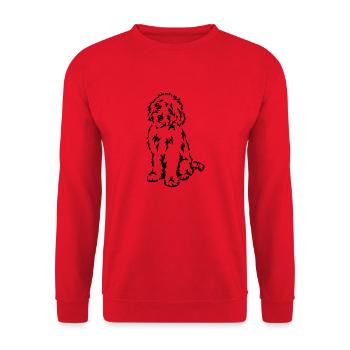 Goldendoodle - Unisex Sweatshirt - red - Front - Alina (178cm) & Michal (187cm)