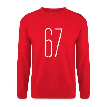 67 - Unisex Sweatshirt - red - Front - Alina (178cm) & Michal (187cm)