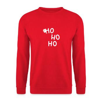 Motif de Noël HO HO HO HO - Sweat-shirt Unisexe - rouge - Devant - Alina (178cm) & Michal (187cm)