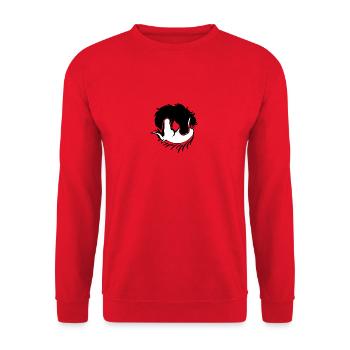 Pferde Yin Yang Geschenk lustig Spirituell Energie - Unisex Pullover - Rot - Vorne - Alina (178cm) & Michal (187cm)