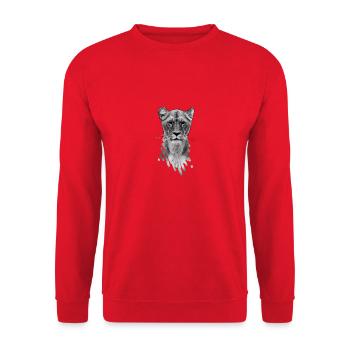 lioness - Sweat-shirt Unisexe - rouge - Devant - Alina (178cm) & Michal (187cm)