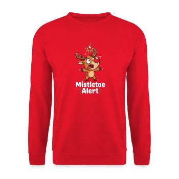 Renne avec gui - Sweat-shirt Unisexe - rouge - Devant - Alina (178cm) & Michal (187cm)