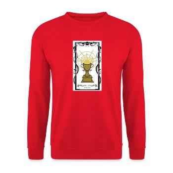 The sun - Unisex Sweatshirt - red - Front - Alina (178cm) & Michal (187cm)