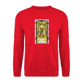 Das Goldene Kaiserin-Tarot - Unisex Pullover - Rot - Vorne - Alina (178cm) & Michal (187cm)