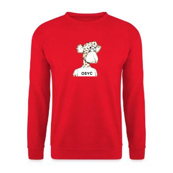 Leo Ape - Unisex Sweatshirt - red - Front - Alina (178cm) & Michal (187cm)