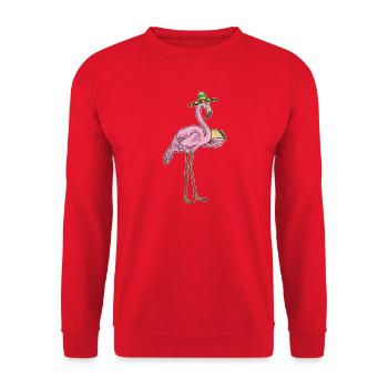 Taco au flamant rose - Sweat-shirt Unisexe - rouge - Devant - Alina (178cm) & Michal (187cm)