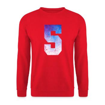 Ausgabe 6 – 6. Jubiläumsgeschenk - Unisex Pullover - Rot - Vorne - Alina (178cm) & Michal (187cm)