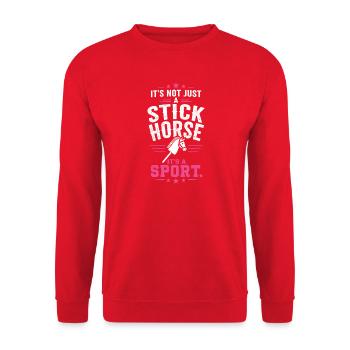 It's not a hobbyhorse, it's sport - Unisex Sweatshirt - red - Front - Alina (178cm) & Michal (187cm)