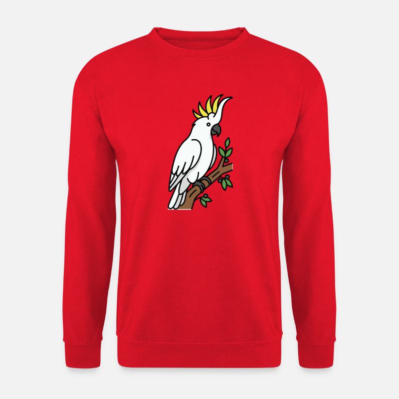 Australischer Vogelkakadu - Unisex Pullover - Rot