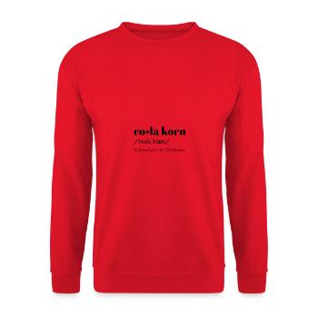 Cola Korn Definition - Unisex Pullover - Rot - Vorne - Alina (178cm) & Michal (187cm)