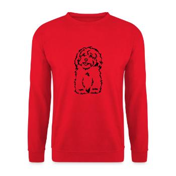 Havanese - Unisex Sweatshirt - red - Front - Alina (178cm) & Michal (187cm)
