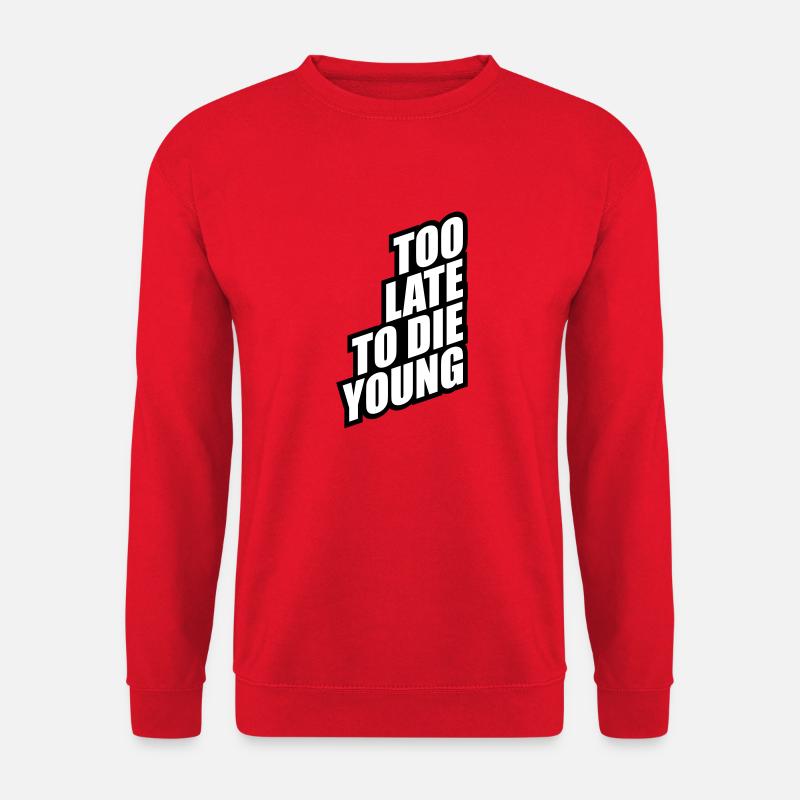 Lustig Too Late - Unisex Pullover - Rot