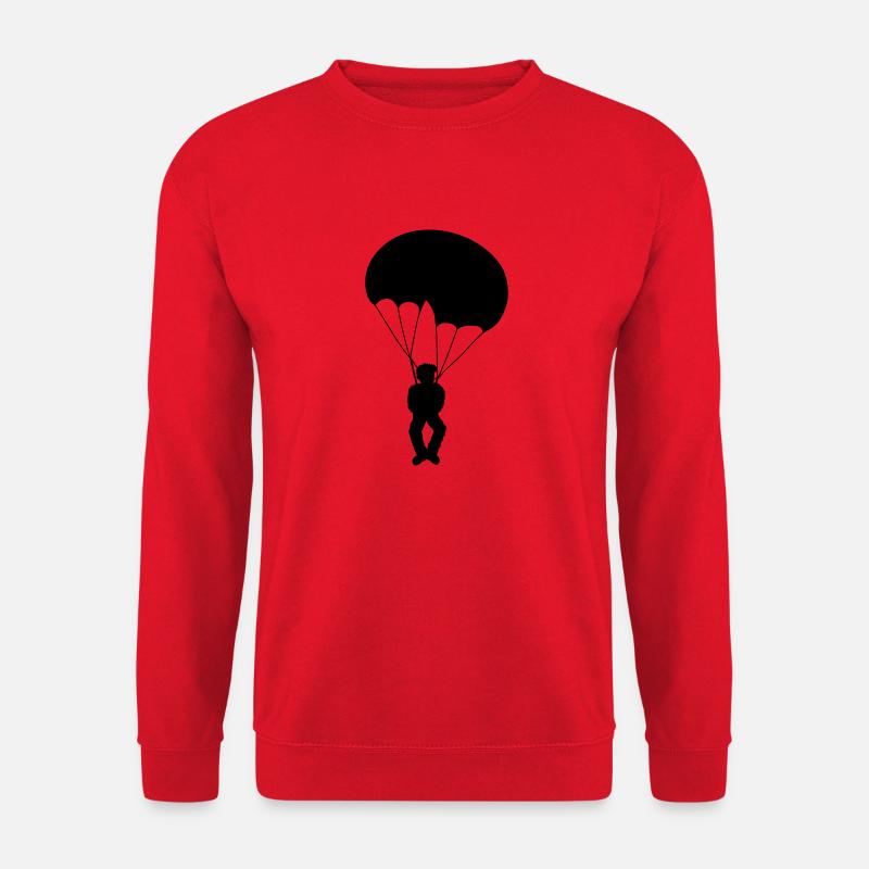 Silhouette Skydiver Design - Unisex Sweatshirt - red