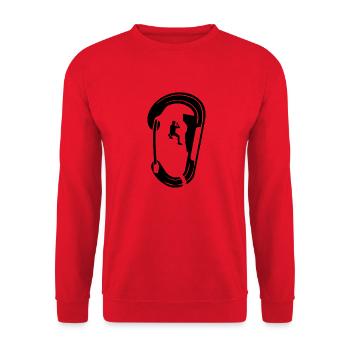 Bouldern Klettern Climbing - Unisex Pullover - Rot - Vorne - Alina (178cm) & Michal (187cm)