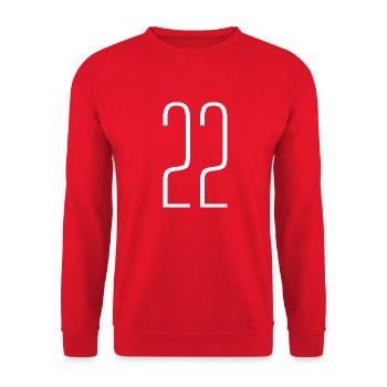 22 - Unisex Sweatshirt - red - Front - Alina (178cm) & Michal (187cm)