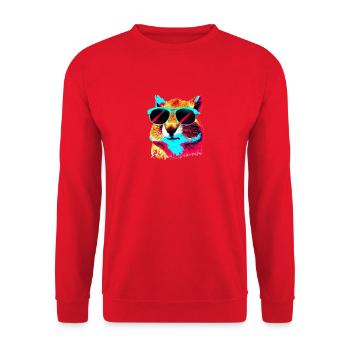 hamster cool - Unisex Pullover - Rot - Vorne - Alina (178cm) & Michal (187cm)