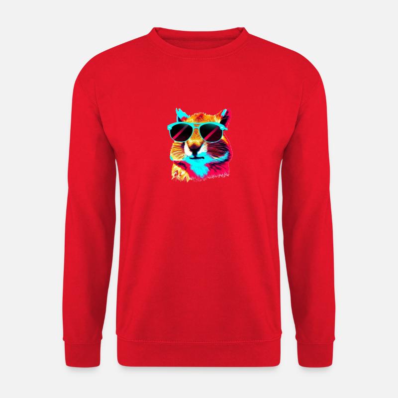 hamster cool - Unisex Pullover - Rot