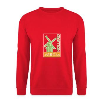 Ambiances Amsterdam - Sweat-shirt Unisexe - rouge - Devant - Alina (178cm) & Michal (187cm)