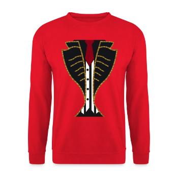 Domteur Costume Carnival Halloween Circus Suit - Unisex Sweatshirt - red - Front - Alina (178cm) & Michal (187cm)