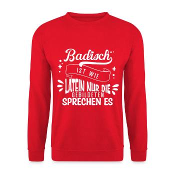Badner Badisch Alemannisch Schwarzwald - Unisex Pullover - Rot - Vorne - Alina (178cm) & Michal (187cm)