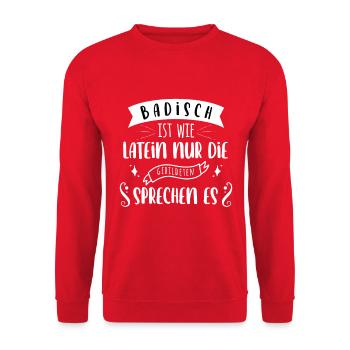 Badner Badisch Alemannisch Schwarzwald - Unisex Pullover - Rot - Vorne - Alina (178cm) & Michal (187cm)