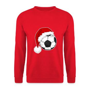 Weihnachten Fußballspieler Fußballfans - Unisex Pullover - Rot - Vorne - Alina (178cm) & Michal (187cm)