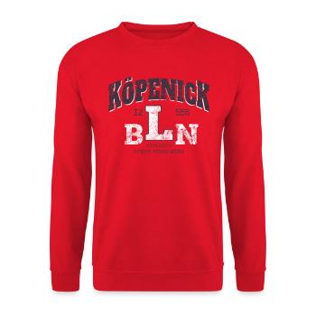 Köpenick BLN 12555 - Eiserner geht's nicht mehr - Unisex Pullover - Rot - Vorne - Alina (178cm) & Michal (187cm)
