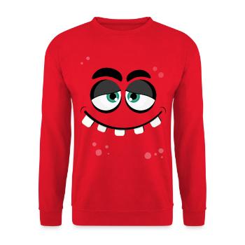 Monster Face 4 - Sweat-shirt Unisexe - rouge - Devant - Alina (178cm) & Michal (187cm)
