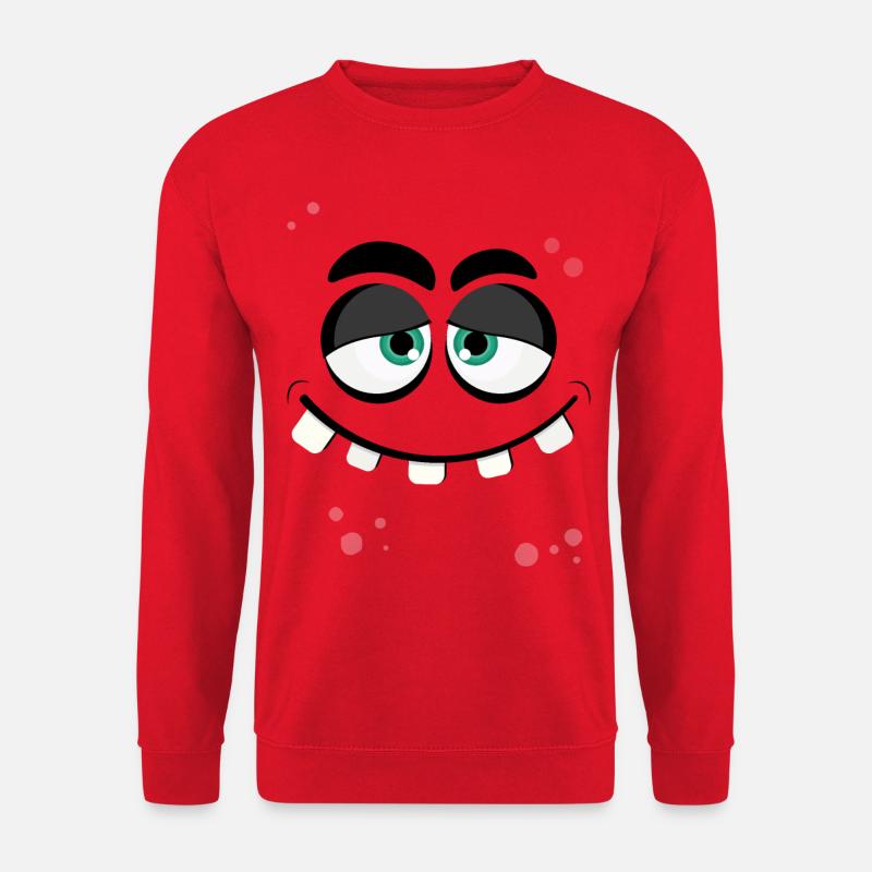 Monstergesicht 4 - Unisex Pullover - Rot