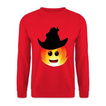 Fairy Tale Fire Spirit Fantasy Kids Occult - Unisex Sweatshirt - red - Front - Alina (178cm) & Michal (187cm)