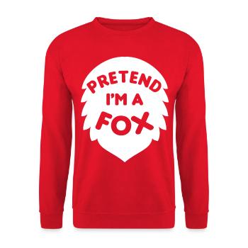 Faites semblant d’être un renard Tu so als wäre ich ein Fuchs - Sweat-shirt Unisexe - rouge - Devant - Alina (178cm) & Michal (187cm)