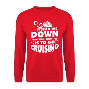 Kreuzfahrer Kapitän Schiff Meer Geschenk - Unisex Pullover - Rot - Vorne - Alina (178cm) & Michal (187cm)