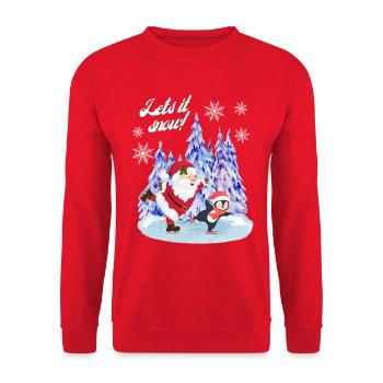 WINTERLAUFZEIT - Unisex Pullover - Rot - Vorne - Alina (178cm) & Michal (187cm)