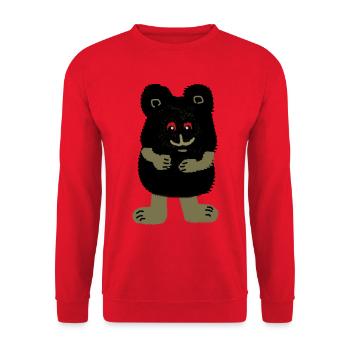 Black Bear, Forest Dweller, Wild Animal, Bear, Teddy Bear, Child - Unisex Sweatshirt - red - Front - Alina (178cm) & Michal (187cm)