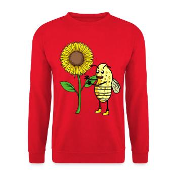 Insecte abeille noix de tournesol de cacahuète - Sweat-shirt Unisexe - rouge - Devant - Alina (178cm) & Michal (187cm)