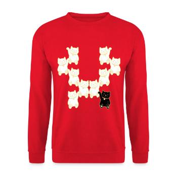 Chats différents chats inhabituels deiifernz - Sweat-shirt Unisexe - rouge - Devant - Alina (178cm) & Michal (187cm)