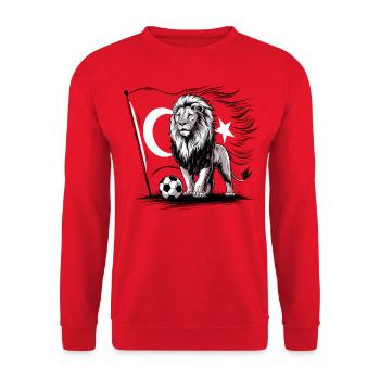Turquie Cadeau Turquie Football Europe Turquie - Sweat-shirt Unisexe - rouge - Devant - Alina (178cm) & Michal (187cm)