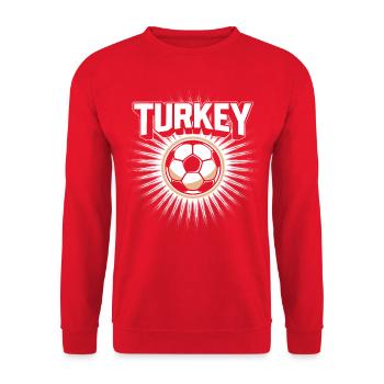 Turquie Cadeau Turquie Football Europe Turquie - Sweat-shirt Unisexe - rouge - Devant - Alina (178cm) & Michal (187cm)