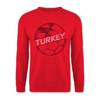 Turquie Cadeau Turquie Football Europe Turquie - Sweat-shirt Unisexe - rouge - Devant - Alina (178cm) & Michal (187cm)