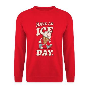 Have a nice day - Unisex Sweatshirt - red - Front - Alina (178cm) & Michal (187cm)