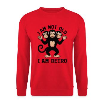 i am not old dreiköpfigeraffe - Unisex Pullover - Rot - Vorne - Alina (178cm) & Michal (187cm)