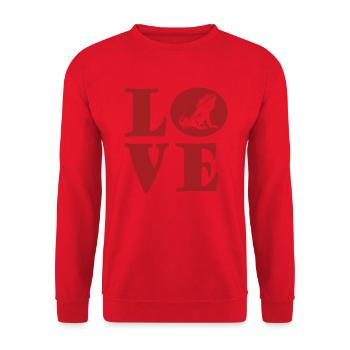 I love bearded dragons - Unisex Sweatshirt - red - Front - Alina (178cm) & Michal (187cm)