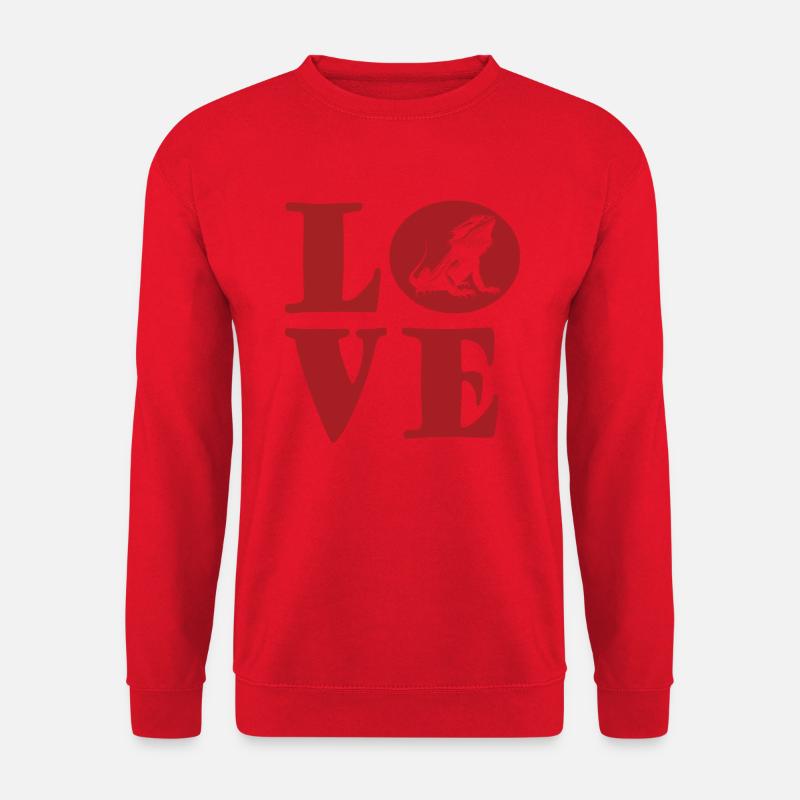 I love bearded dragons - Unisex Sweatshirt - red