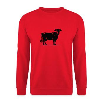 I like cows - Unisex Sweatshirt - red - Front - Alina (178cm) & Michal (187cm)