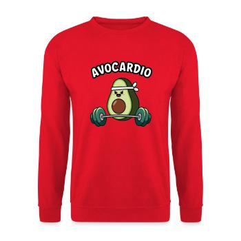 Avocardio - Unisex Sweatshirt - red - Front - Alina (178cm) & Michal (187cm)