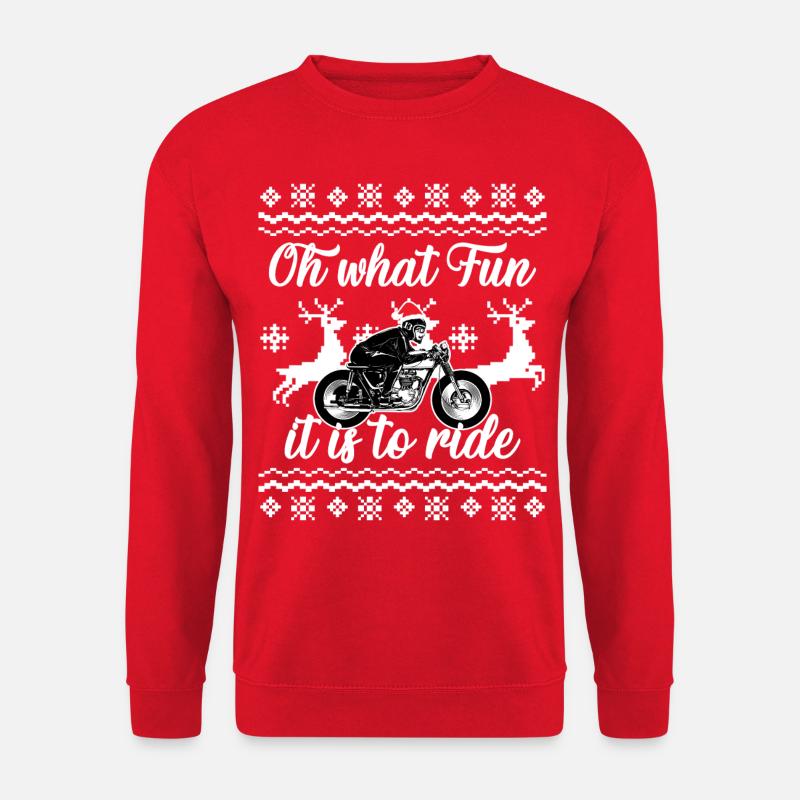Oh What Fun It Is To Ride | Biker Weihnachten - Unisex Pullover - Rot