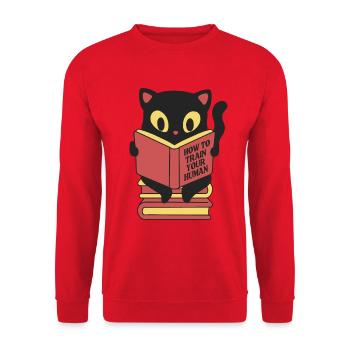 How To Train Your Human - Unisex Sweatshirt - red - Front - Alina (178cm) & Michal (187cm)