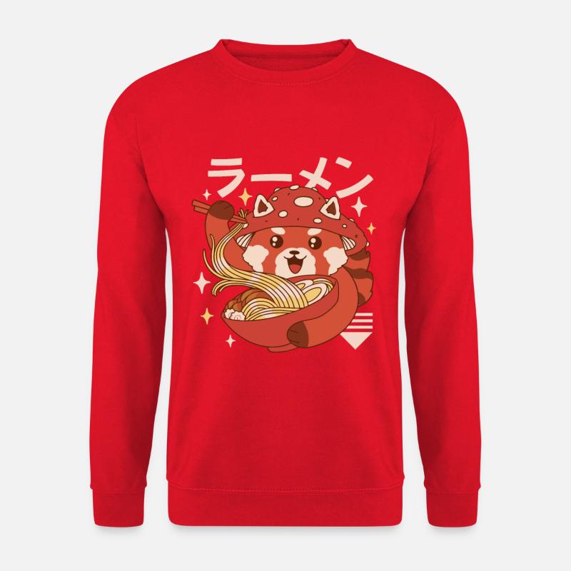Kawaii Red Panda Ramen - Unisex Sweatshirt - red
